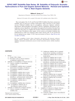 IUPAC-NIST Solubility Data Series. 98. Solubility