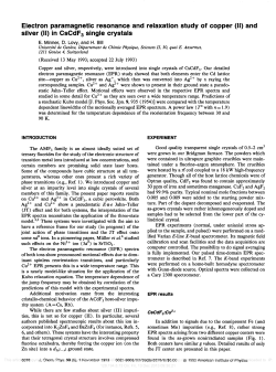 Electron paramagnetic resonance and relaxation study of copper (II