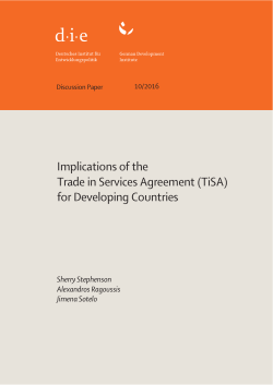 Implications of the Trade in Services Agreement (TiSA)