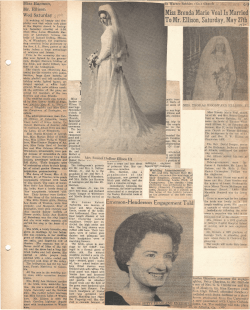 Miss Brenda Marie Veal Is Married To Mr. Ellisonl Saturday, May 27fh