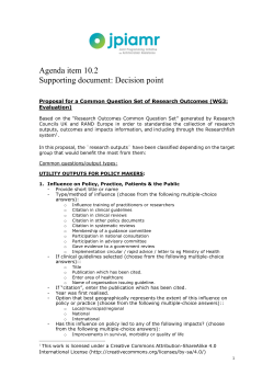 Agenda item 10.2 Supporting document: Decision point
