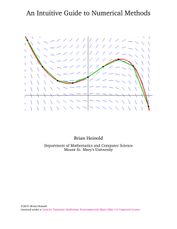 An Intuitive Guide to Numerical Methods