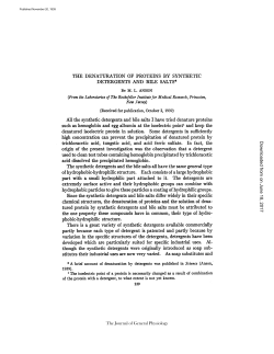 THE DENATURATION OF PROTEINS BY SYNTHETIC