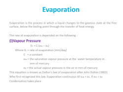 Evaporation