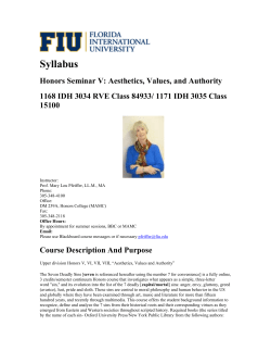 Seven Deadly Sins - FIU Honors College