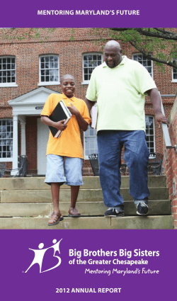 Mentoring Maryland`s Future 2012 annual report