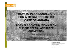 how to plan landscape for a megalopolis: the case of ankara