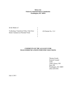 Comment - The Alliance for Telecommunications Industry Solutions