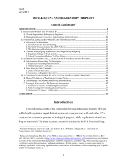 Intellectual and Regulatory Property_Laakmann