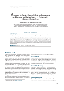 - International Journal of Architecture and Urban