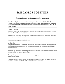 grant information - San Carlos Together