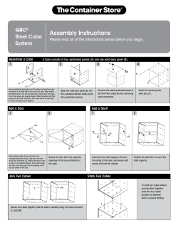 QBO Steel Cube System Assembly Instructions