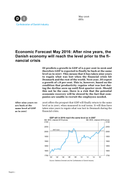 Economic Forecast May 2016: After nine years, the Danish economy
