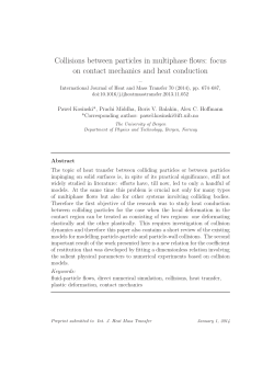 Collisions between particles in multiphase flows: focus on contact