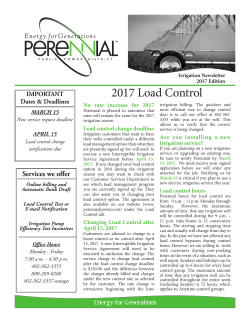 Irrigation Newsletter - Perennial Public Power District
