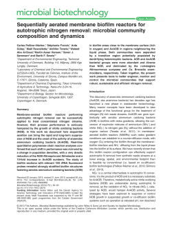 Sequentially aerated membrane biofilm reactors for autotrophic