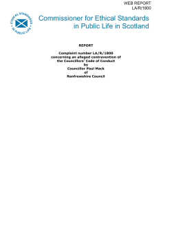 Commissioner for Ethical Standards in Public Life in Scotland