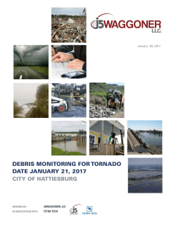 DEBRIS MONITORING FOR TORNADO DATE JANUARY 21, 2017