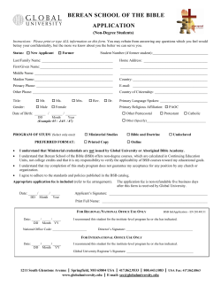 berean school of the bible application
