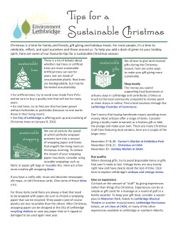 Sustainable Christmas - Environment Lethbridge