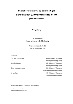 Phosphorus removal by ceramic tight ultra-filtration