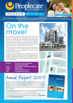 Peoplecare Health News October 2008