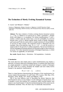 The extinction of slowly evolving dynamical systems