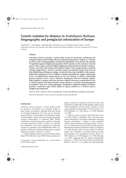 Genetic isolation by distance in Arabidopsis thaliana: biogeography