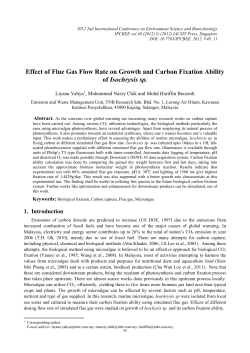 Effect of Flue Gas Flow Rate on Growth and Carbon Fixation Ability