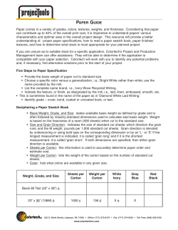 Paper Guide - Colortech, Inc.