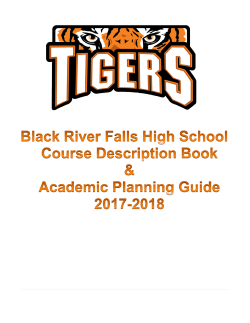 2017-18 Course Description Book - School District of Black River Falls
