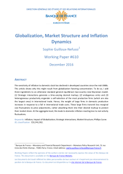 Globalization, Market Structure and Inflation Dynamics