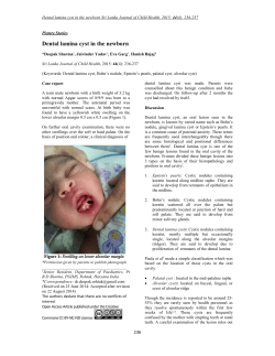 Dental lamina cyst in the newborn - Sri Lanka Journal of Child Health