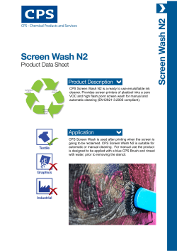 Screen Wash N2 - CPS – Chemical Products and Services