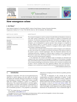 How emergence arises