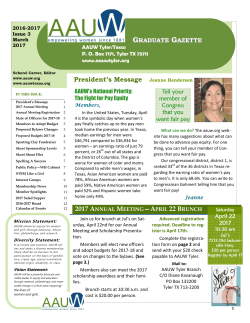 President`s Message Jeanne Henderson 2017 ANNUAL MEETING