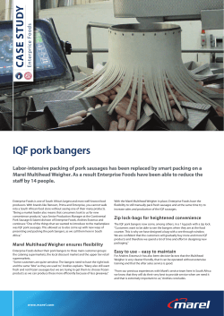 IQF pork bangers