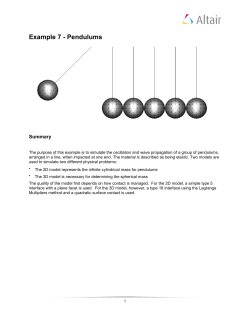 Example 7 - Pendulums