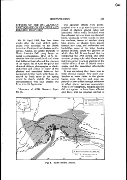 effects of the 1964 alaskan earthquake on glaciers and related