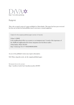 Is the neighbourhood effect an economic or an