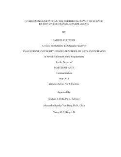 OVERCOMING LIMITATIONS: THE RHETORICAL IMPACT OF