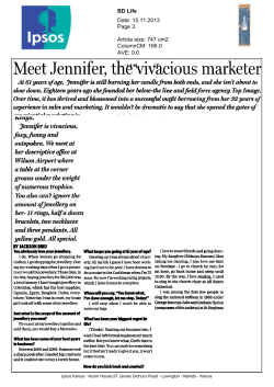 Meet Jennifer, the vivacious marketer