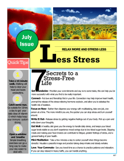 July - Less Stress