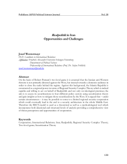 Realpolitik in Iran: Opportunities and Challenges