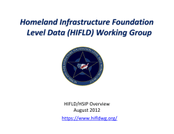 Homeland Infrastructure Foundation Level Data (HIFLD