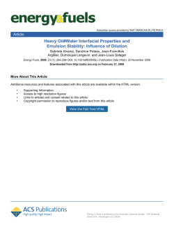 Heavy Oil#Water Interfacial Properties and