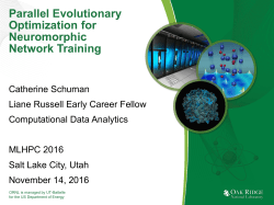 Parallel Evolutionary Optimization for Neuromorphic Network Training