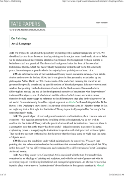 Tate Papers - On Painting