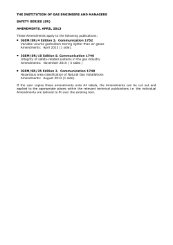 Safety Series - Institution of Gas Engineers and Managers