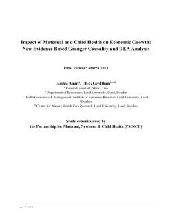 Impact of Maternal and Child Health on Economic Growth: New